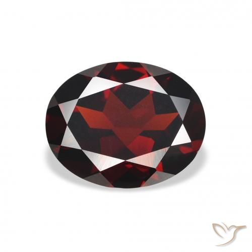 2.83ct 天然 深红色 铁铝榴石石榴石, 椭圆形, VVS-VS