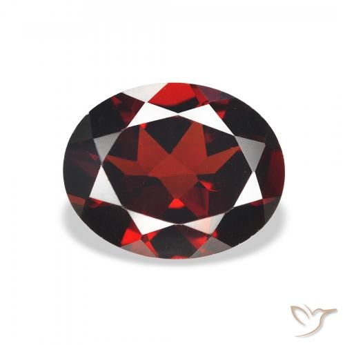 2.83ct 天然 深红色 铁铝榴石石榴石, 椭圆形, VVS-VS