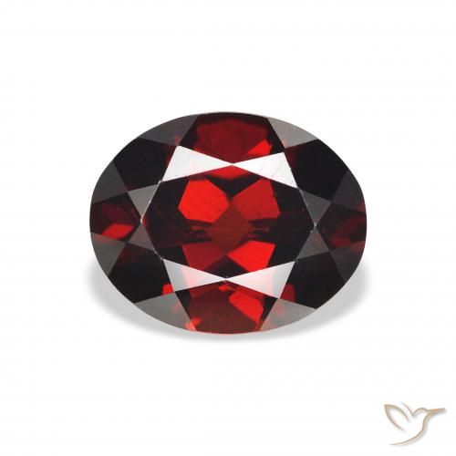 3.16ct 天然 暗红色 铁铝榴石石榴石, 椭圆形, VVS-VS