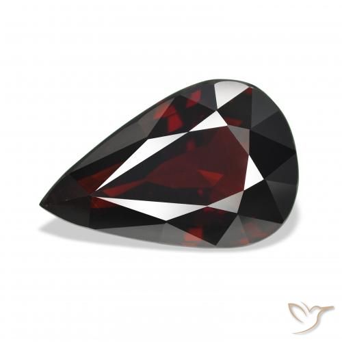 9.66ct 天然 黑红色 铁铝榴石石榴石, 梨形, VVS-VS