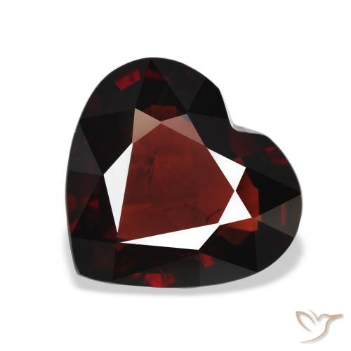 5.90ct 天然 深红色 铁铝榴石石榴石, 心形, VS