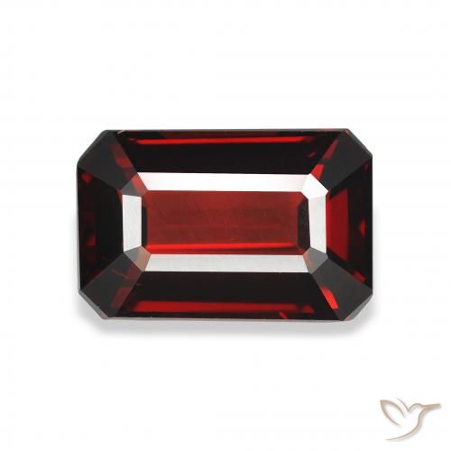 3.71ct 天然 暗红色 铁铝榴石石榴石, 祖母绿式切割, VS