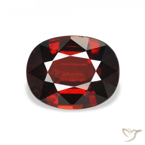 3.32ct 天然 深红色 铁铝榴石石榴石, 椭圆形, VS