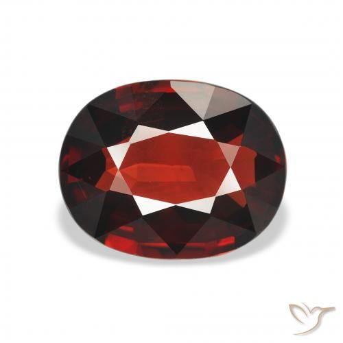 3.13ct 天然 深红色 铁铝榴石石榴石, 椭圆形, VS