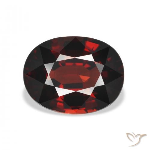 5.12ct 天然 深红色 铁铝榴石石榴石, 椭圆形, VVS