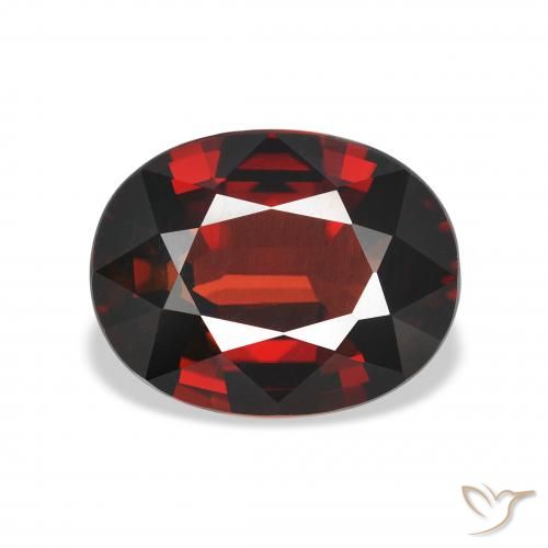 4.04ct 天然 暗红色 铁铝榴石石榴石, 椭圆形, VVS