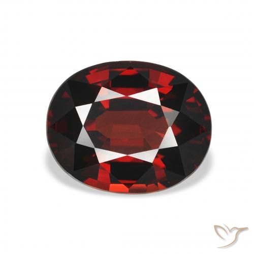 3.83ct 天然 深红色 铁铝榴石石榴石, 椭圆形, VVS
