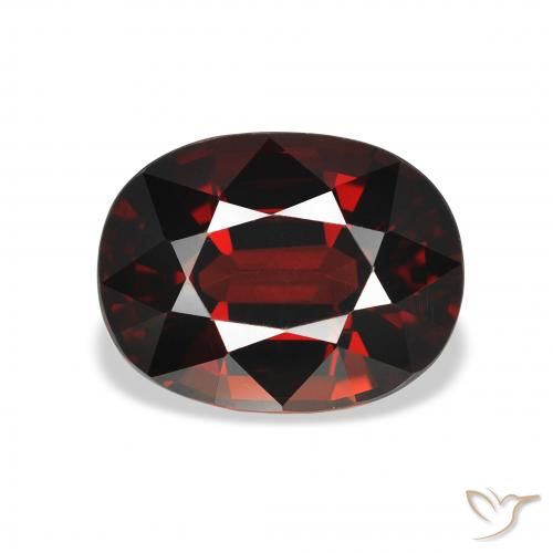 4.26ct 天然 深红色 铁铝榴石石榴石, 椭圆形, VVS