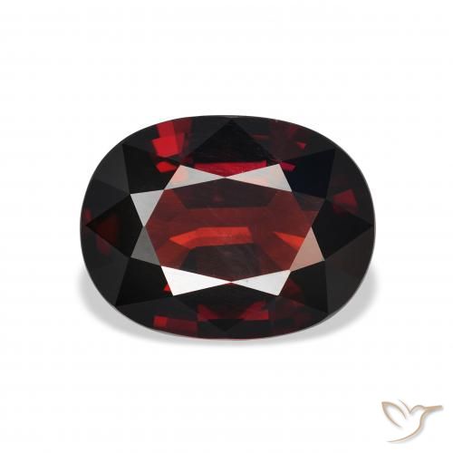 5.35ct 天然 暗红色 铁铝榴石石榴石, 椭圆形, VVS-VS