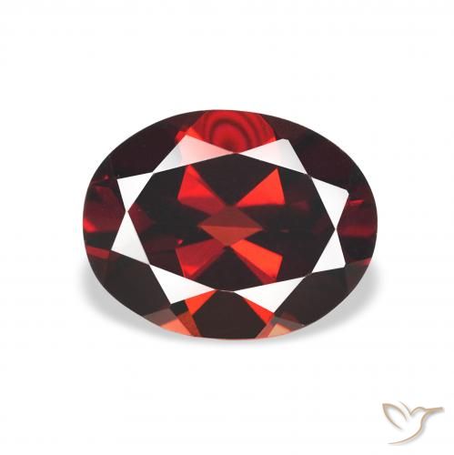 2.20ct 天然 深红色 铁铝榴石石榴石, 椭圆形, VVS-VS