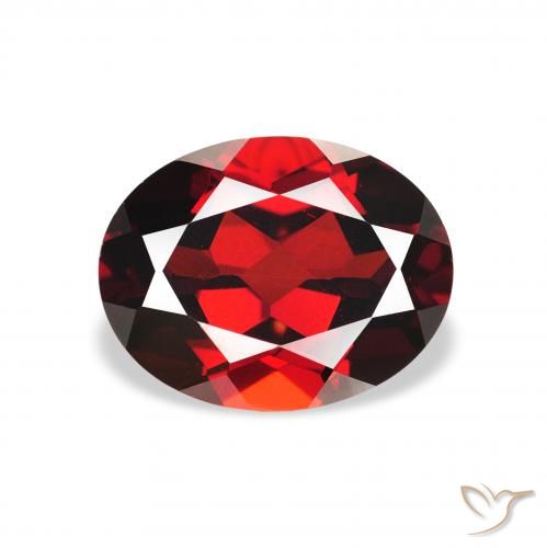 2.42ct 天然 暗红色 铁铝榴石石榴石, 椭圆形, VS