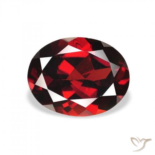 2.14ct 天然 深红色 铁铝榴石石榴石, 椭圆形, VS