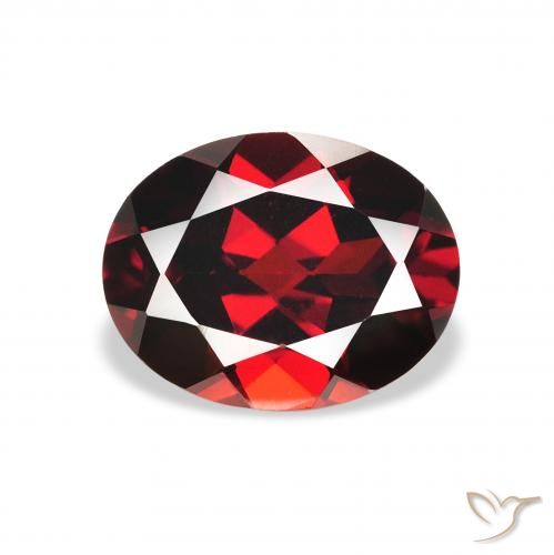 2.38ct 天然 深红色 铁铝榴石石榴石, 椭圆形, VS