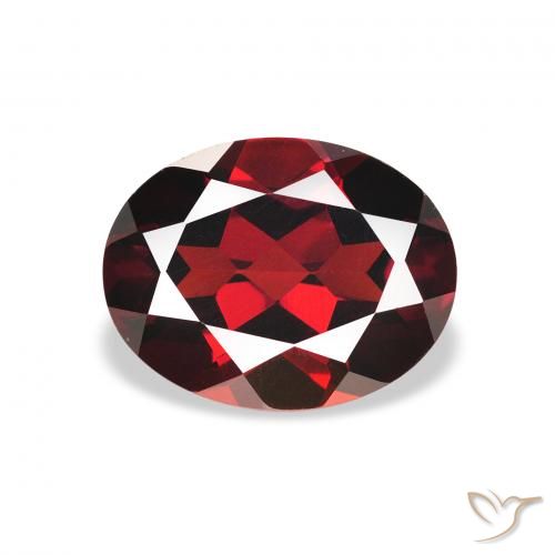 2.45ct 天然 深红色 铁铝榴石石榴石, 椭圆形, VS