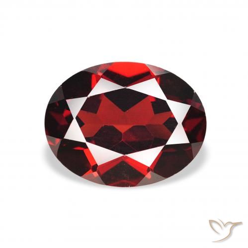 2.31ct 天然 暗红色 铁铝榴石石榴石, 椭圆形, VS