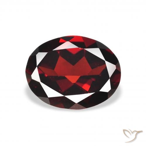 2.16ct 天然 深红色 铁铝榴石石榴石, 椭圆形, VS