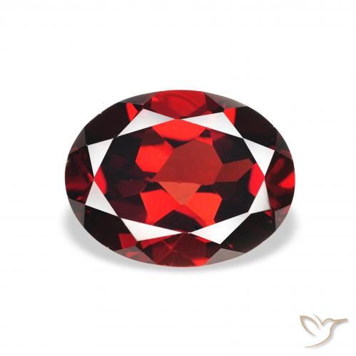 2.21ct 天然 暗红色 铁铝榴石石榴石, 椭圆形, VS