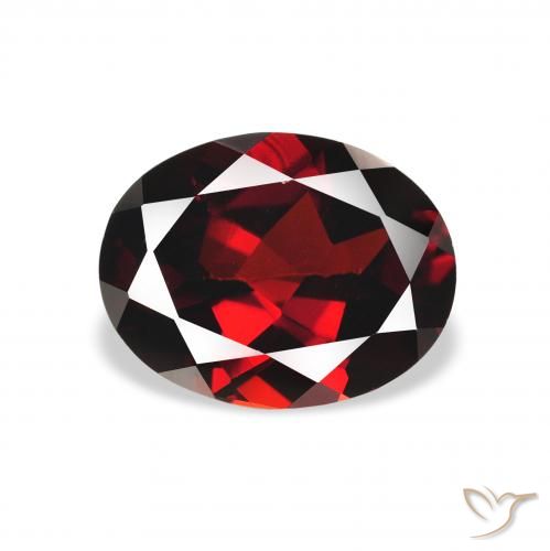 2.30ct 天然 暗红色 铁铝榴石石榴石, 椭圆形, VS