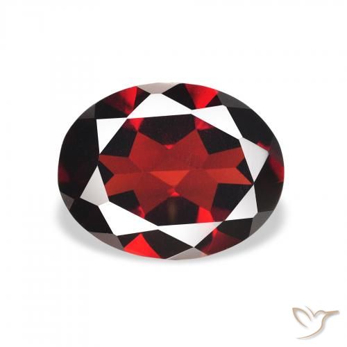 1.90ct 天然 深红色 铁铝榴石石榴石, 椭圆形, VVS-VS