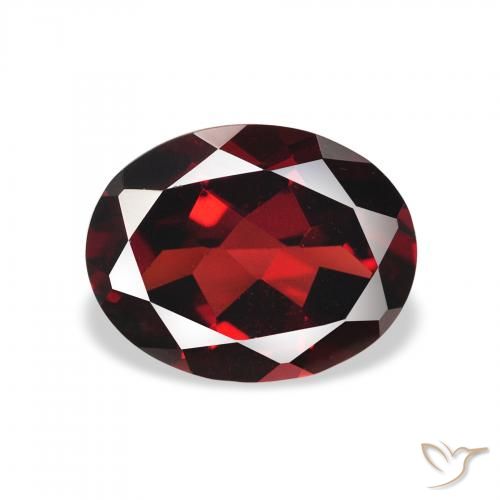 2.19ct 天然 深红色 铁铝榴石石榴石, 椭圆形, VVS-VS