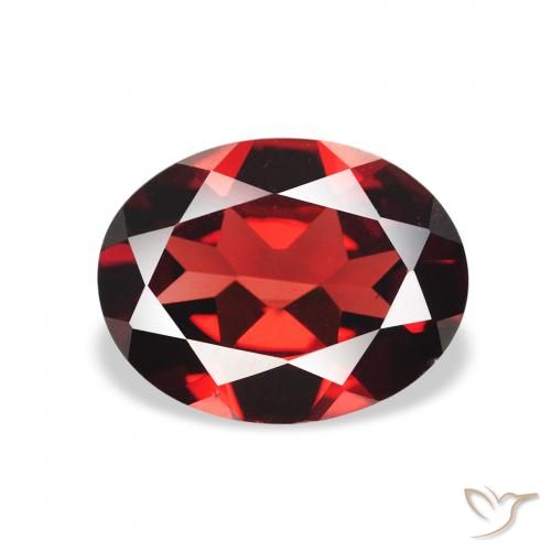 1.84ct 天然 深红色 铁铝榴石石榴石, 椭圆形, VVS-VS