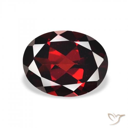 2.07ct 天然 暗红色 铁铝榴石石榴石, 椭圆形, VVS-VS