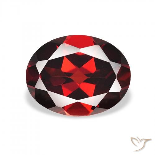 2.22ct 天然 深红色 铁铝榴石石榴石, 椭圆形, VVS-VS