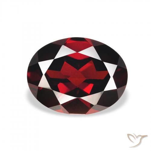 2.12ct 天然 深红色 铁铝榴石石榴石, 椭圆形, VVS-VS
