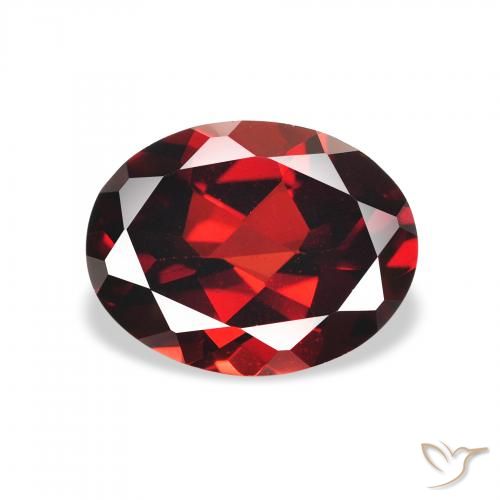 2.09ct 天然 暗红色 铁铝榴石石榴石, 椭圆形, VVS-VS
