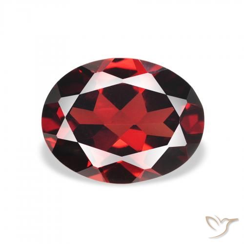 2.11ct 天然 暗红色 铁铝榴石石榴石, 椭圆形, VVS-VS