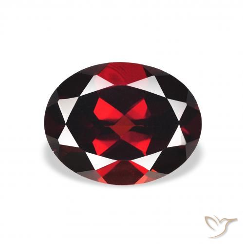 2.26ct 天然 深红色 铁铝榴石石榴石, 椭圆形, VVS-VS