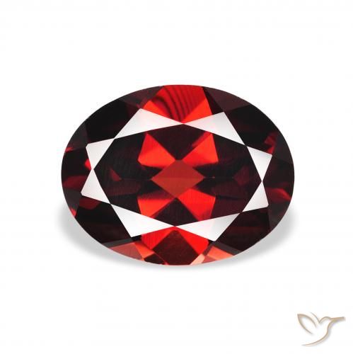 2.35ct 天然 深红色 铁铝榴石石榴石, 椭圆形, VVS-VS