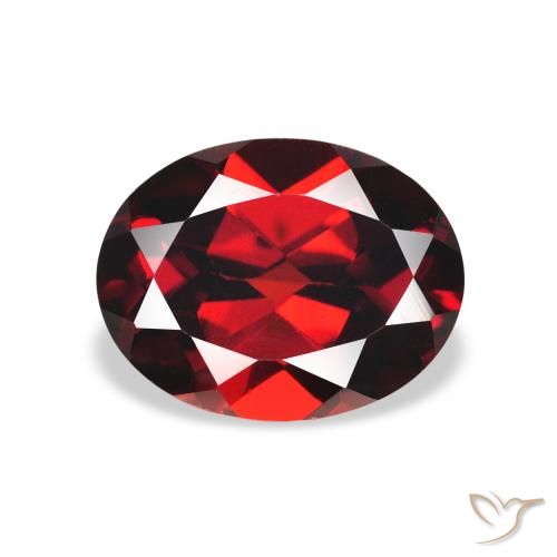 2.33ct 天然 深红色 铁铝榴石石榴石, 椭圆形, VVS-VS
