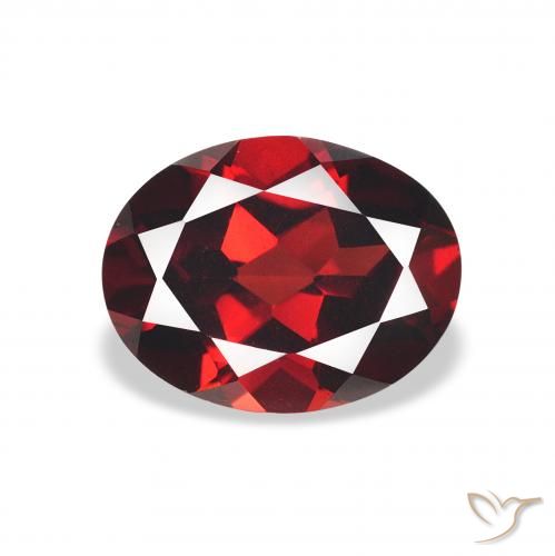 2.26ct 天然 深红色 铁铝榴石石榴石, 椭圆形, VS