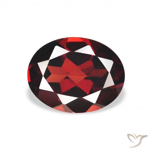 1.98ct 天然 深血红色 铁铝榴石石榴石, 椭圆形, VS