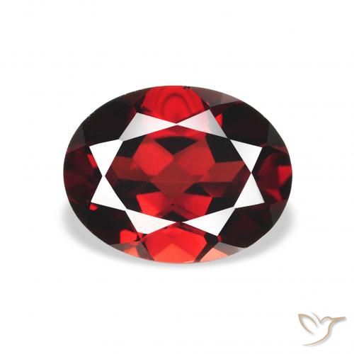 2.37ct 天然 暗红色 铁铝榴石石榴石, 椭圆形, VVS-VS