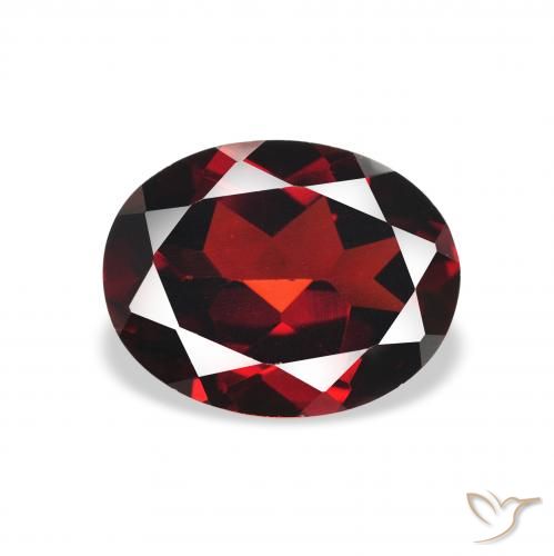 2.15ct 天然 暗红色 铁铝榴石石榴石, 椭圆形, VVS-VS
