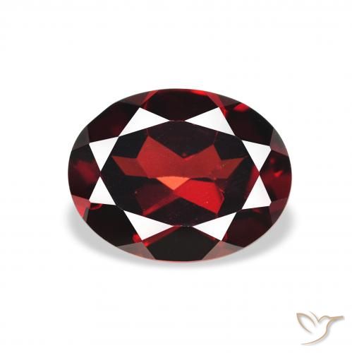 2.05ct 天然 深红色 铁铝榴石石榴石, 椭圆形, VVS-VS