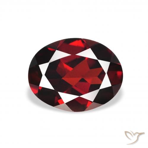 2.09ct 天然 深红色 铁铝榴石石榴石, 椭圆形, VVS-VS
