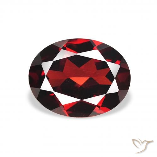 2.37ct 天然 暗红色 铁铝榴石石榴石, 椭圆形, VVS-VS