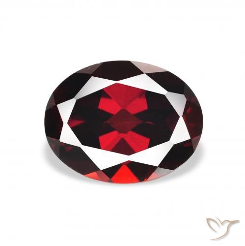 2.41ct 天然 深血红色 铁铝榴石石榴石, 椭圆形, VS