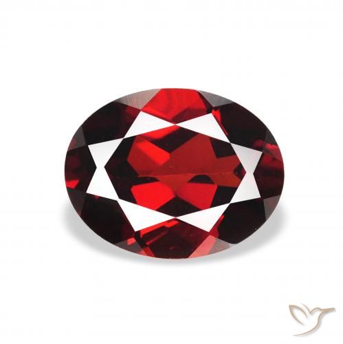 2.25ct 天然 深红色 铁铝榴石石榴石, 椭圆形, VS