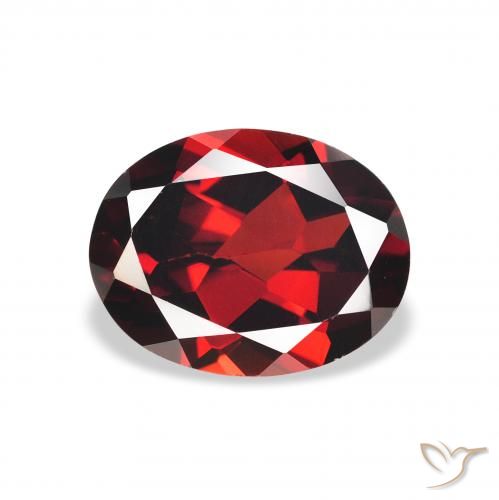 1.94ct 天然 暗红色 铁铝榴石石榴石, 椭圆形, VS