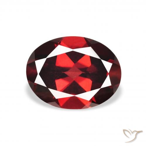 2.15ct 天然 暗红色 铁铝榴石石榴石, 椭圆形, VS