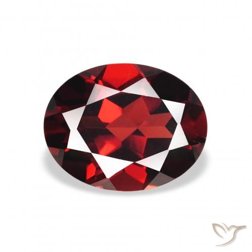 2.31ct 天然 深血红色 铁铝榴石石榴石, 椭圆形, VS