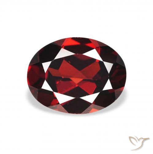 2.04ct 天然 深红色 铁铝榴石石榴石, 椭圆形, VS