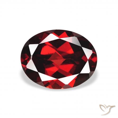 2.30ct 天然 深红色 铁铝榴石石榴石, 椭圆形, VS