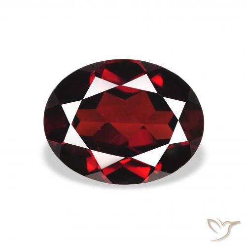 2.14ct 天然 深血红色 铁铝榴石石榴石, 椭圆形, VS