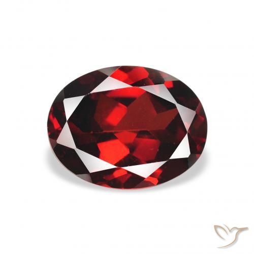 2.23ct 天然 暗红色 铁铝榴石石榴石, 椭圆形, VS