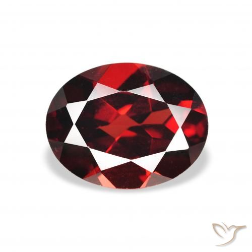 2.15ct 天然 深红色 铁铝榴石石榴石, 椭圆形, VVS-VS